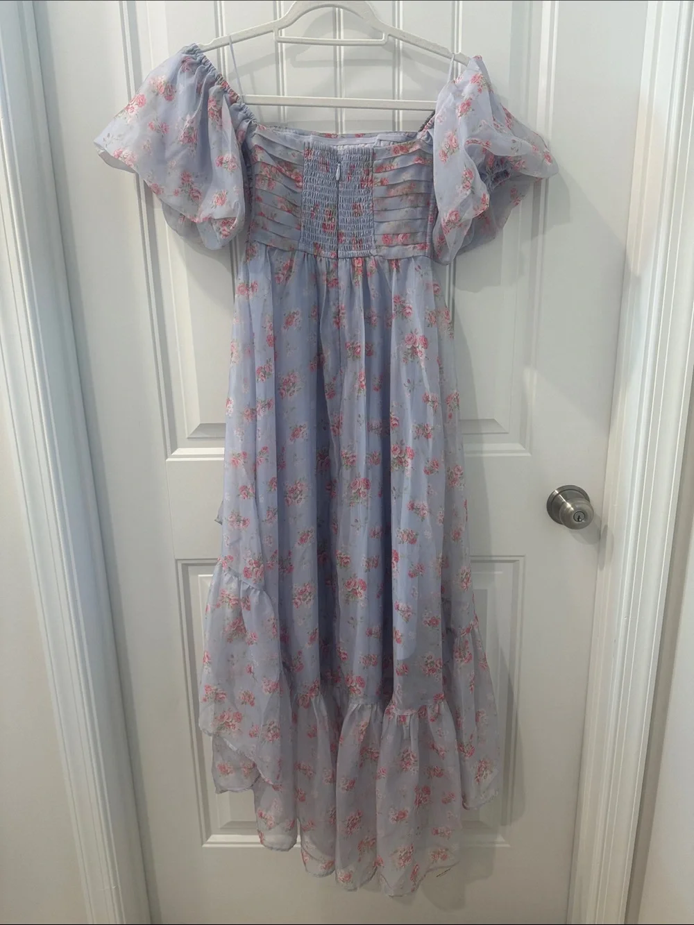 ABERCROMBIE & FITCH Lavender Pink Hi Lo Floral OTS Dress XXS Petite NWT KP $160